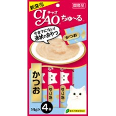 Ciao Chu ru Tuna Katsuo with Added Vitamin and Green Tea Extract 14g x 4pcs